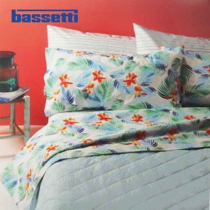 Lenzuola matrimoniali bassetti tropicana 3 ambientato