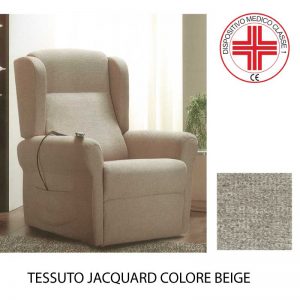 poltrona relax alza persona regina beige