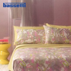 Lenzuola matrimoniali bassetti twine flo p1 ambientato