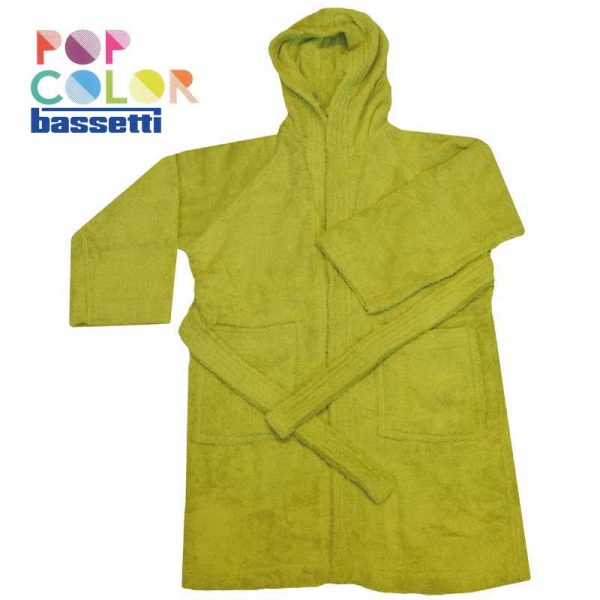 Accappatoio bambini bassetti pop color colore kiwi