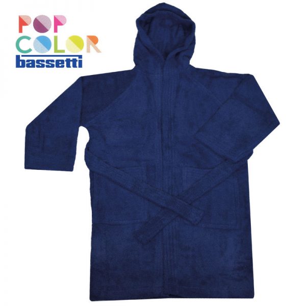 Accappatoio bambini bassetti pop color colore oltremare