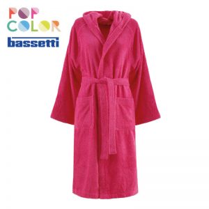 Accappatoio pop color bassetti colore ciclamino ambientato