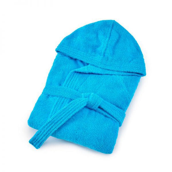 Accappatoio bassetti pop color turchese piegato