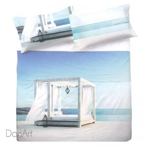 Lenzuola matrimoniali relax ambientato