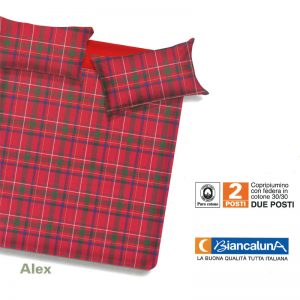 Copripiumino matrimoniale biancaluna alex ambientato