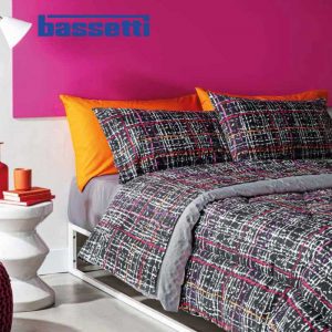 Lenzuola matrimoniali bassetti tartan fluo g1 ambientato