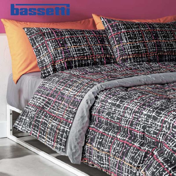 Lenzuola bassetti tartan fluo