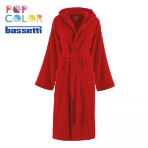 accappatoio pop color bassetti papavero ambientato logo