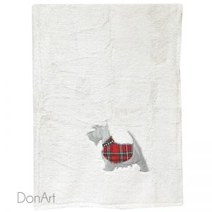 Plaid tender cane scozzese particolare