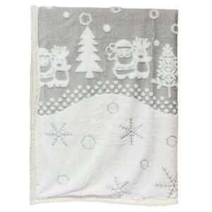 Plaid in pile fiocchi disteso