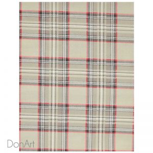 Lenzuola matrimoniali tartan cervo beige sotto con angoli