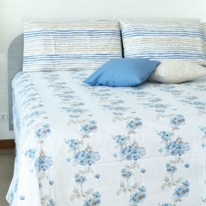 Lenzuola matrimoniali zambaiti japanese blu