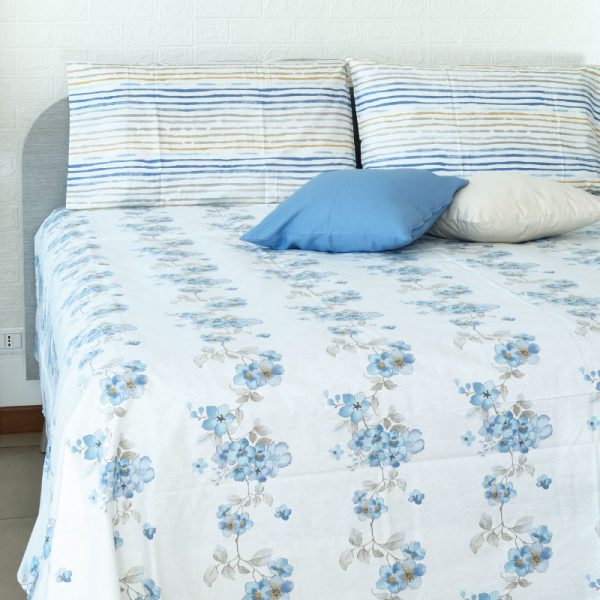 Lenzuola matrimoniali zambaiti japanese blu