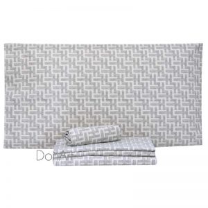 Lenzuola matrimoniali path grigio