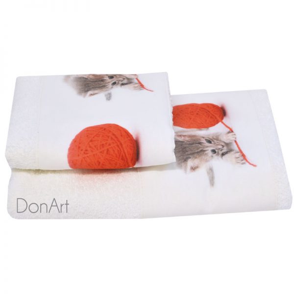 Set Asciugamani Bagno Micetto Viso più Ospite