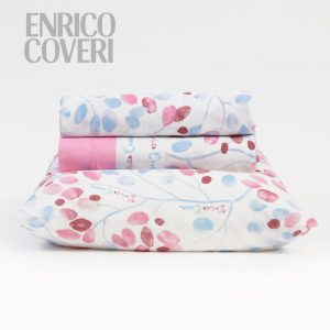 Lenzuola matrimoniali enrico coveri abigail rosa