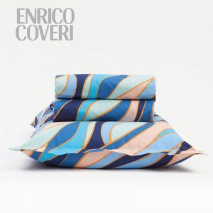 Lenzuola matrimoniali enrico coveri brunilde blu