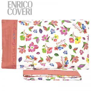 Lenzuola matrimoniali enrico coveri tilde rosa aperto