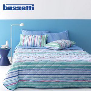 Lenzuola matrimoniali flowing lines t1 bassetti ambientato