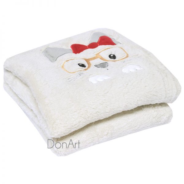 Plaid in Pile Tender Gatto con Occhiali cm 130x160 - immagine 2