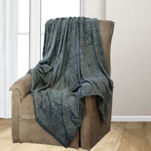 Plaid in pile con glitter primiero grigio ambientato