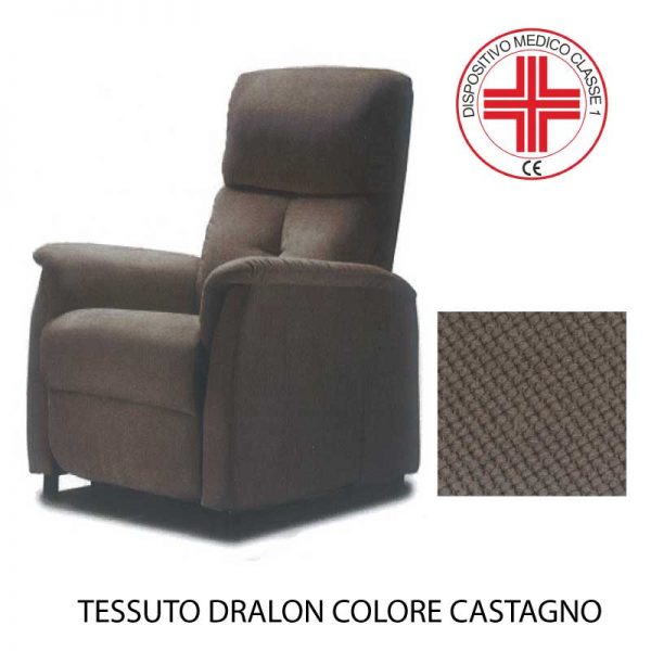 Poltrona relax alzapersona diana colore castagno