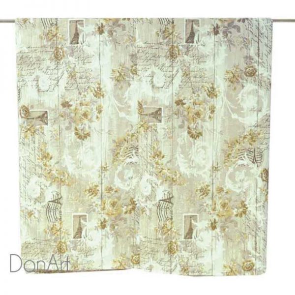 Telo Arredo Copritutto Flower Tortora cm 270x270 - immagine 2