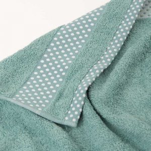 Coppia asciugamani bagno pois p855 particolare