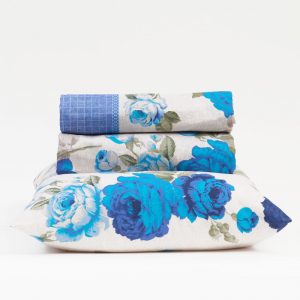 Lenzuola matrimoniali laura biagiotti asha blu