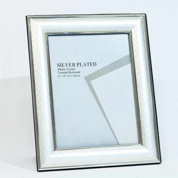 Cornice portafoto silver martellato