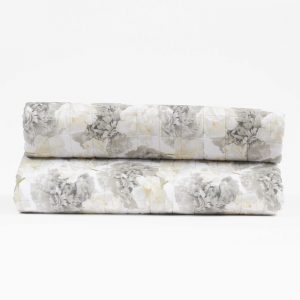 Trapuntino matrimoniale fiorito beige