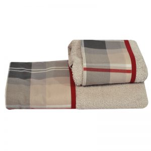 Coppia asciugamani bagno tartan