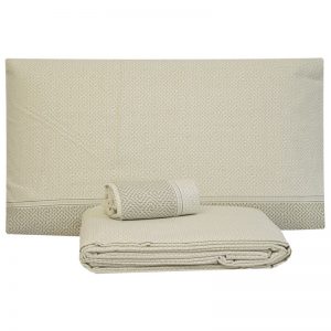 Copripiumino matrimoniale in flanella open beige