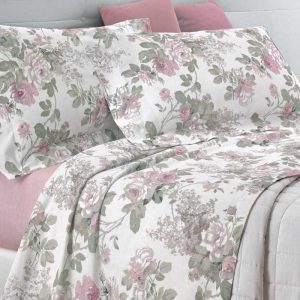 Lenzuola matrimoniali oro rosa ambientato