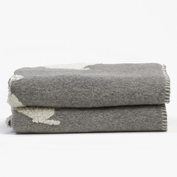 Plaid lana cotta scoiattolo grigio