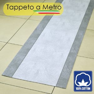 Tappeto a metro grigio marmo