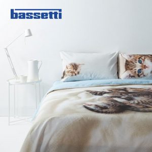 Copripiumino matrimoniale bassetti coccole time ambientato