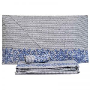 Lenzuola matrimoniali flanella tricot blu