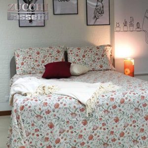 Lenzuola matrimoniali flanella dege rosso ambientate