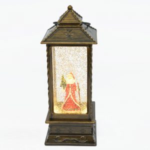 VLanterna natale con led e glitter