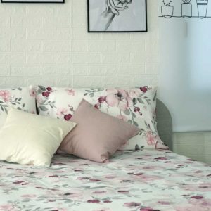 Lenzuola matrimoniali flanella dakota rosa particolare