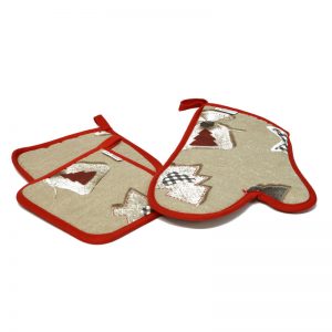 Set guanto forno e presine doni