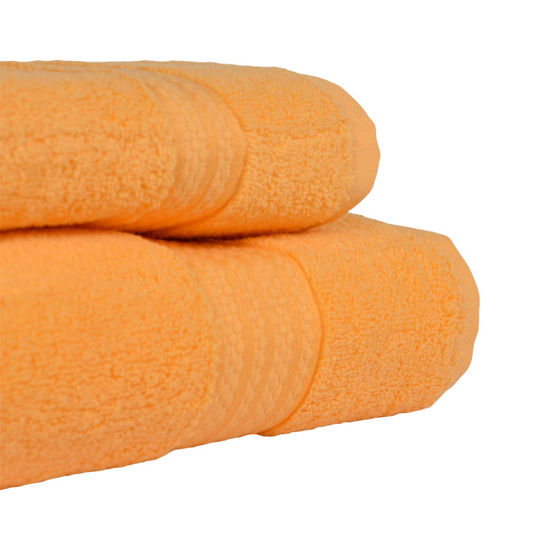 Coppia asciugamani albicocca 123 particolare