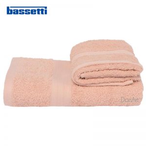 Coppia asciugamani bassetti time rosa