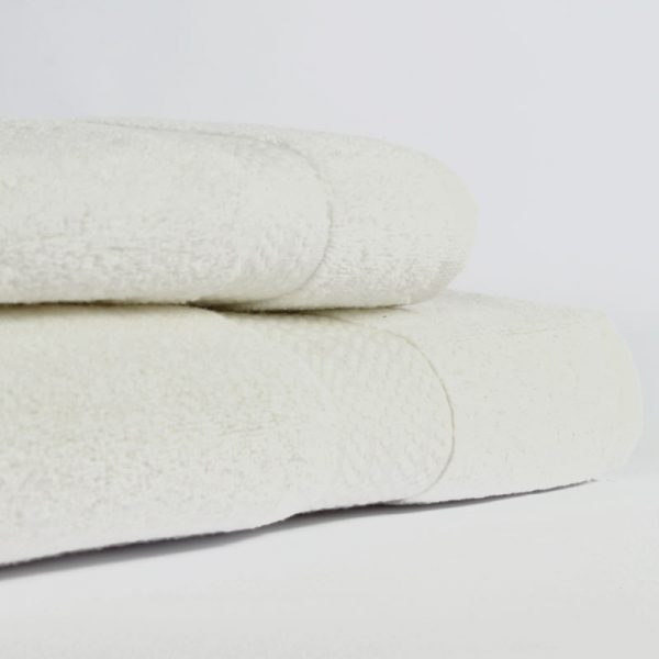 Coppia asciugamani bianco 100 particolare