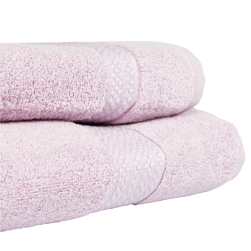 Coppia asciugamani lilla 105 particolare