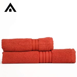 Coppia asciugamani rosso rubino