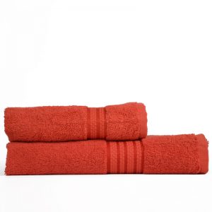 Coppia asciugamani rosso rubino