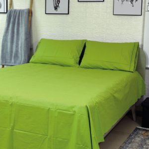 Lenzuola matrimoniali tinta unita verde