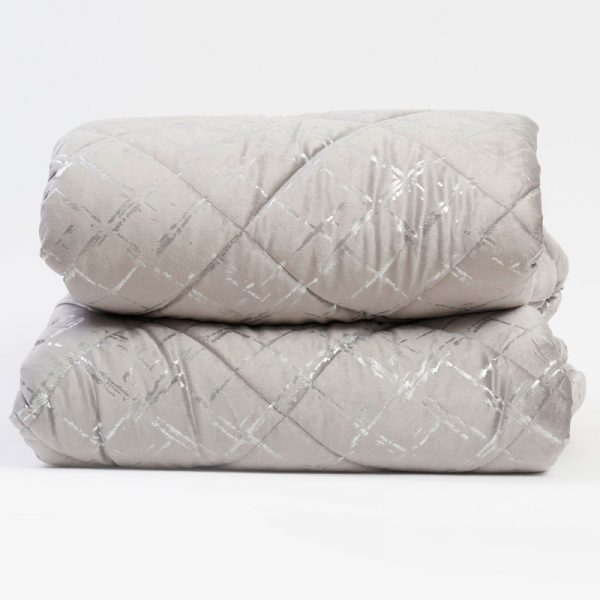 Trapunta matrimoniale velvet encanto grigio